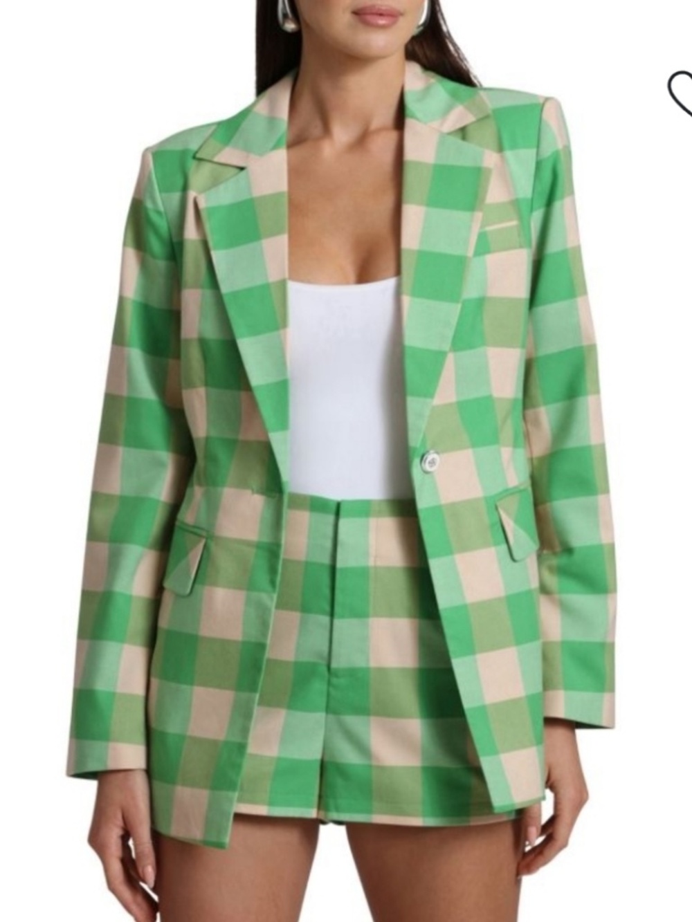 Avec Les Filles Gingham Blazer